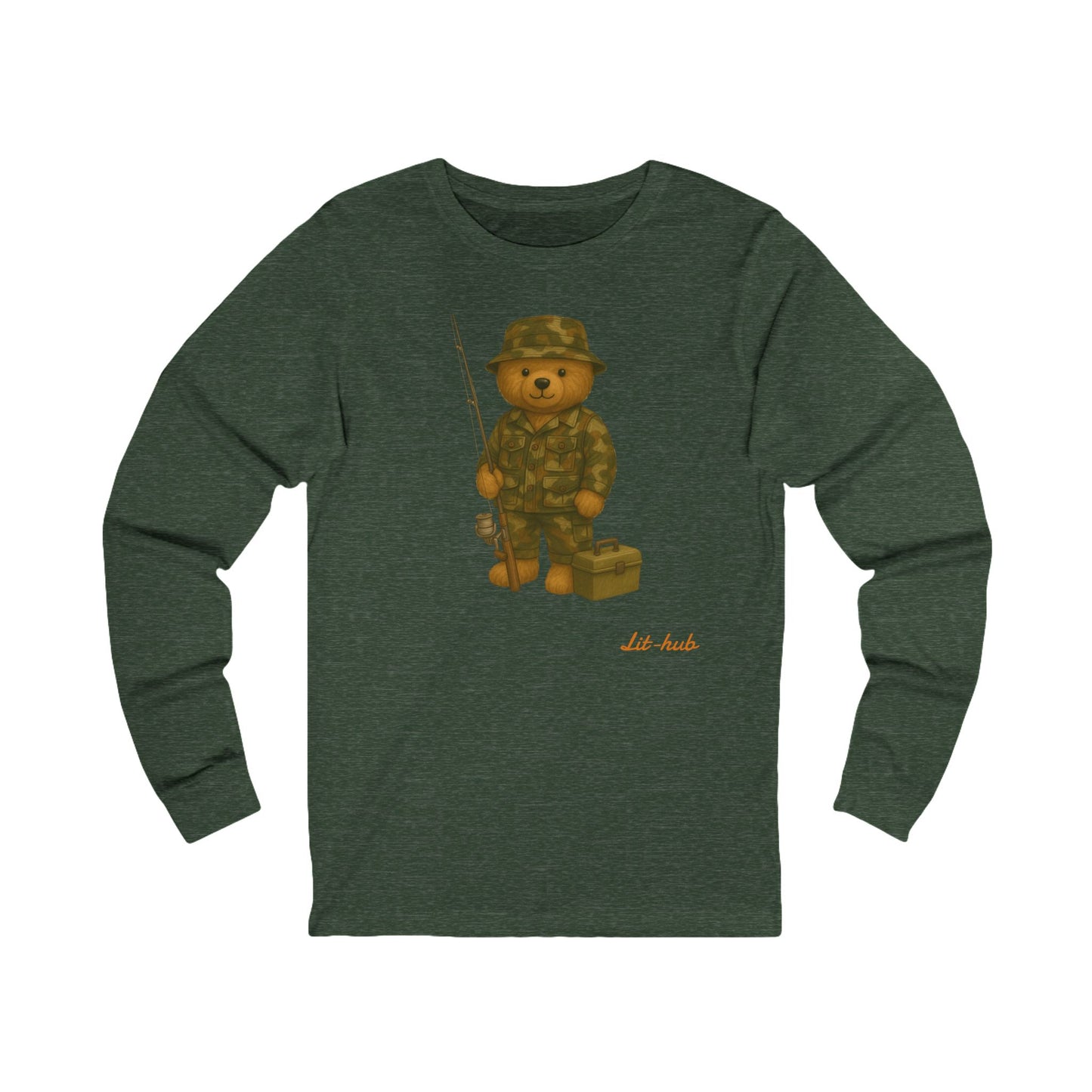 Teddy Camo fishing Long Sleeve Tee