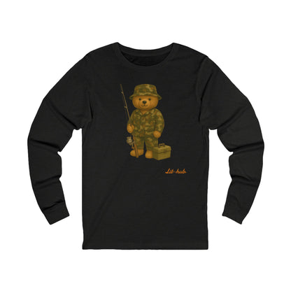 Teddy Camo fishing Long Sleeve Tee